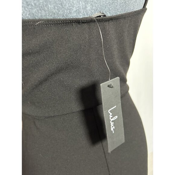 NWT Lulus Black Sleeveless Wrap Dress Black Medium Womens Elegant Evening Dress - Picture 12 of 13